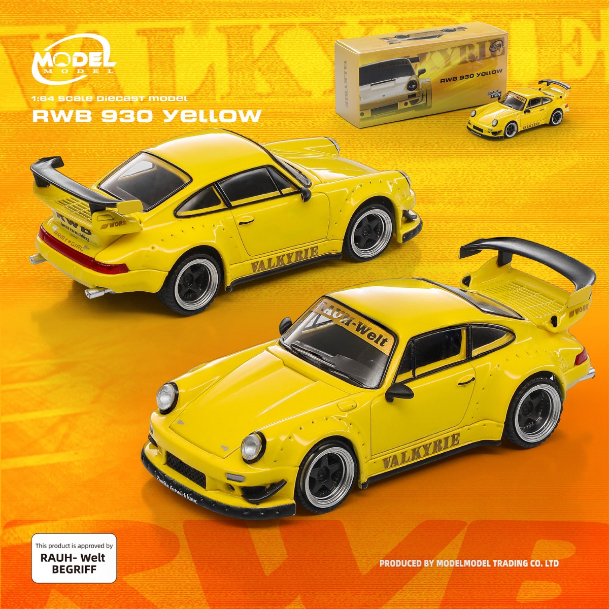 MODELMODEL 1/64 RWB 930 Valkyrie Yellow - Caja de Papel