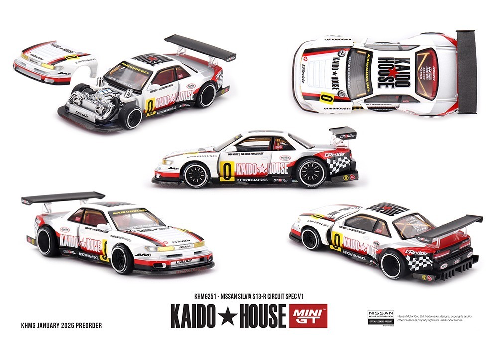 Kaido House x Mini GT 1:64 Nissan Silvia S13-R Circuit Spec V1