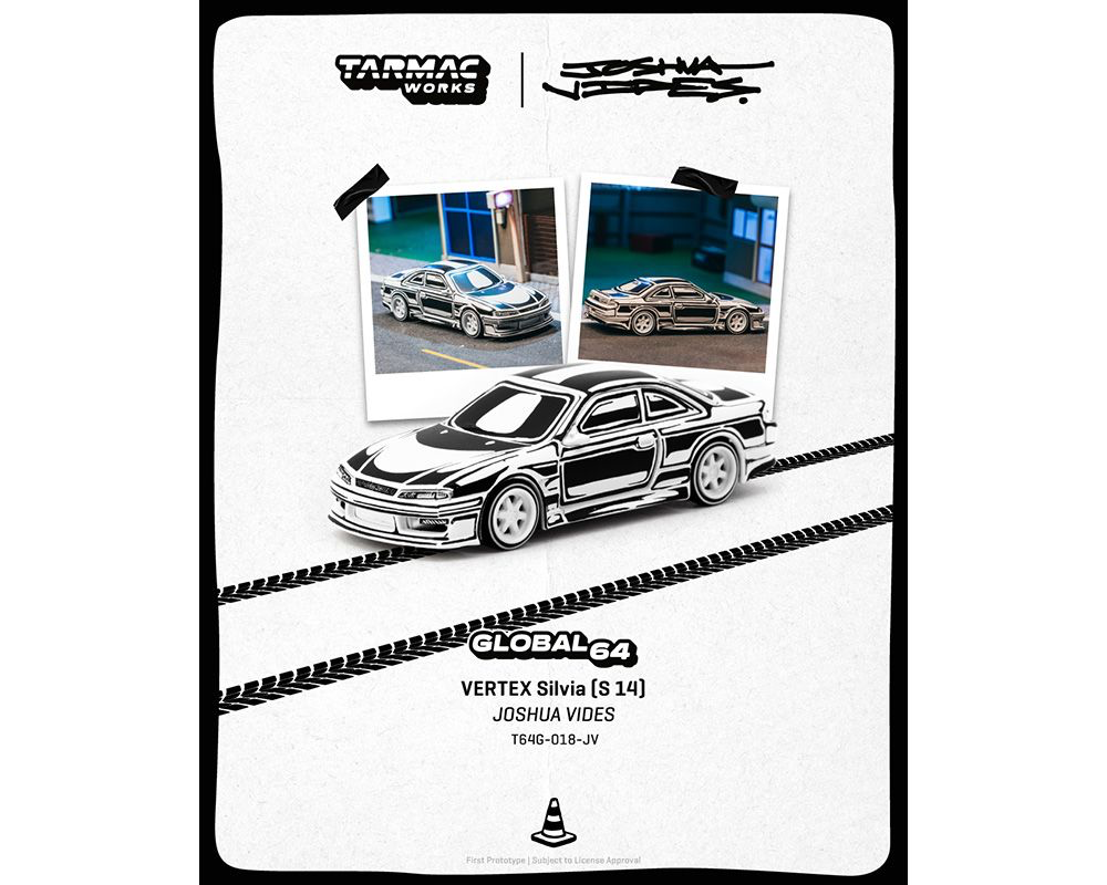 Tarmac Works 1:64 Vertex Silvia S14 – Designed by JOSHUA VIDES – Global64