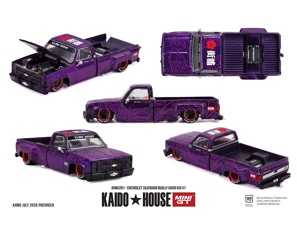 Kaido House x Mini GT 1:64 Chevrolet Silverado Dually KAIDO Koi V1