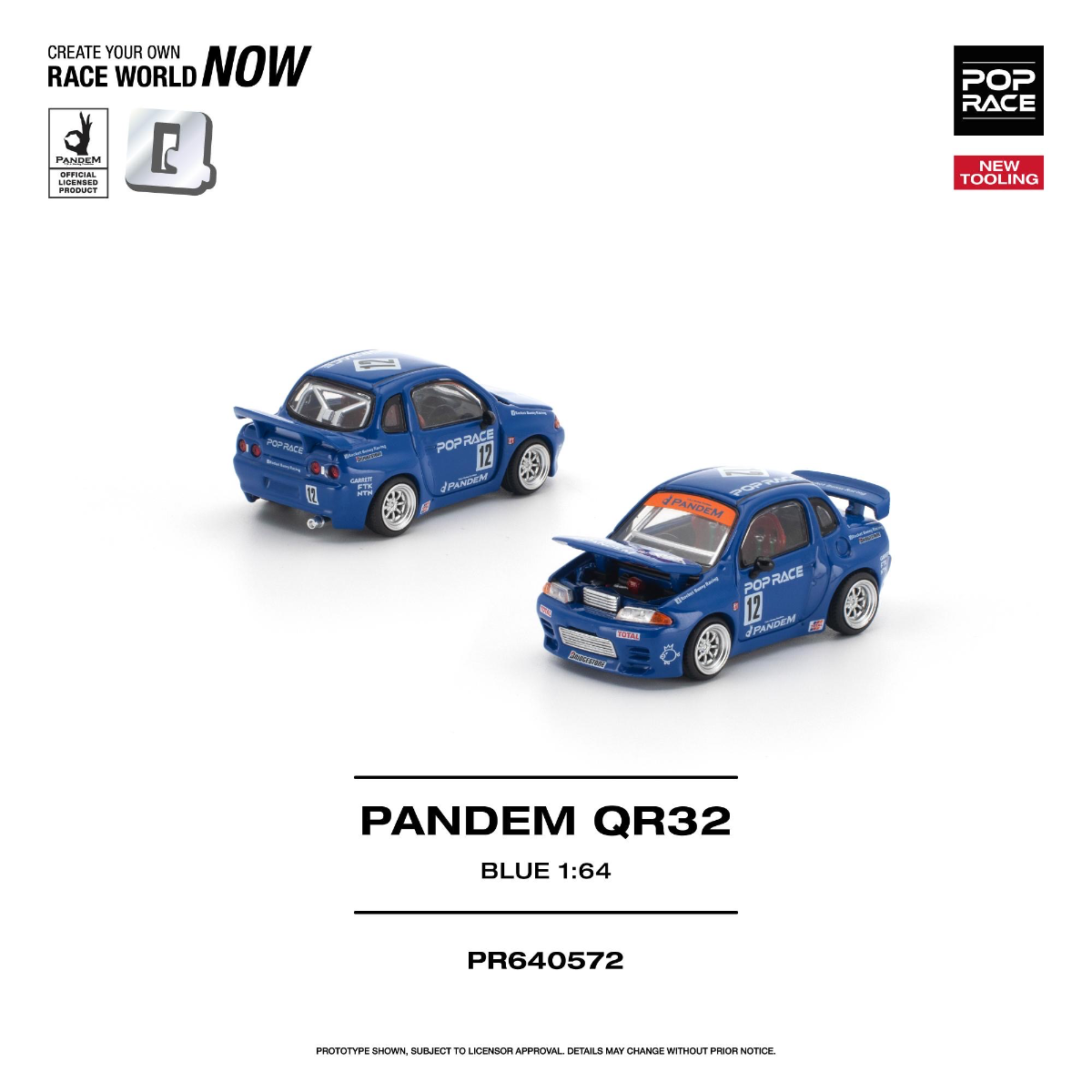 POPRACE 1/64 PANDEM QR32 BLUE NEW TOOLING