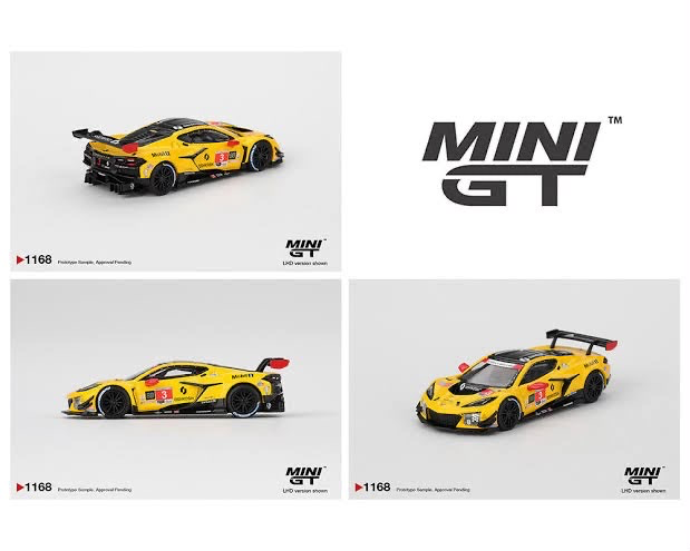 Mini GT 1:64 Chevrolet Corvette Z06 GT3.R #3 Corvette Racing by Pratt Miller Motorsports 2025 IMSA Daytona 24 Hrs