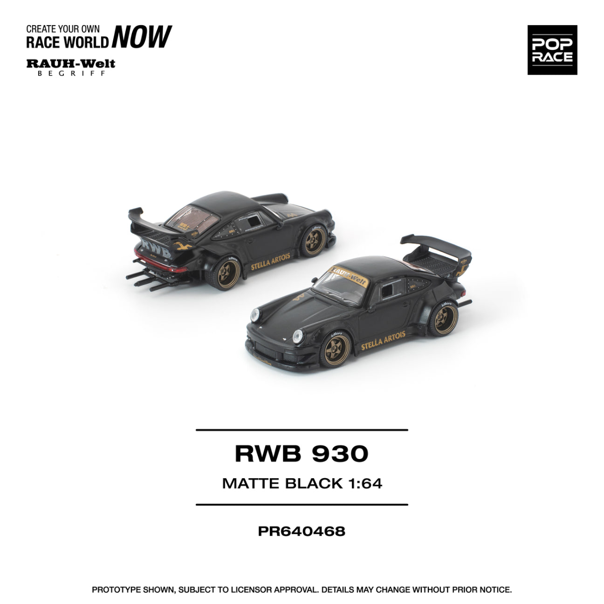 RWB 930 MATTE BLACK "STELLA ARTOIS" - POP RACE