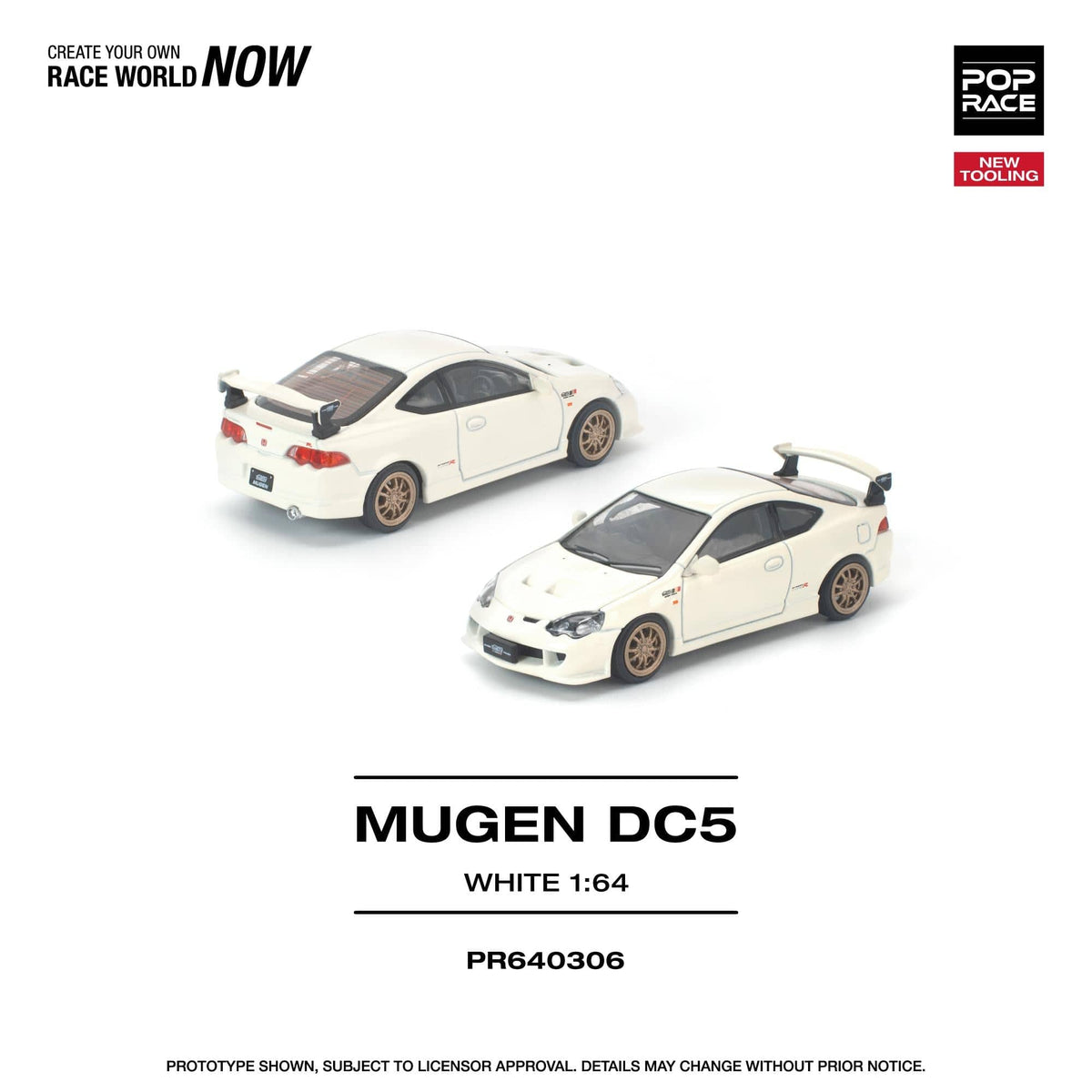 PR640306 HONDA DC5 MUGEN WHITE NEW TOOLING - POP RACE