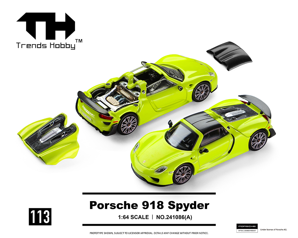 Trends Hobby 1:64 Porsche 918 Spyder – Acid Green – Limited Edition