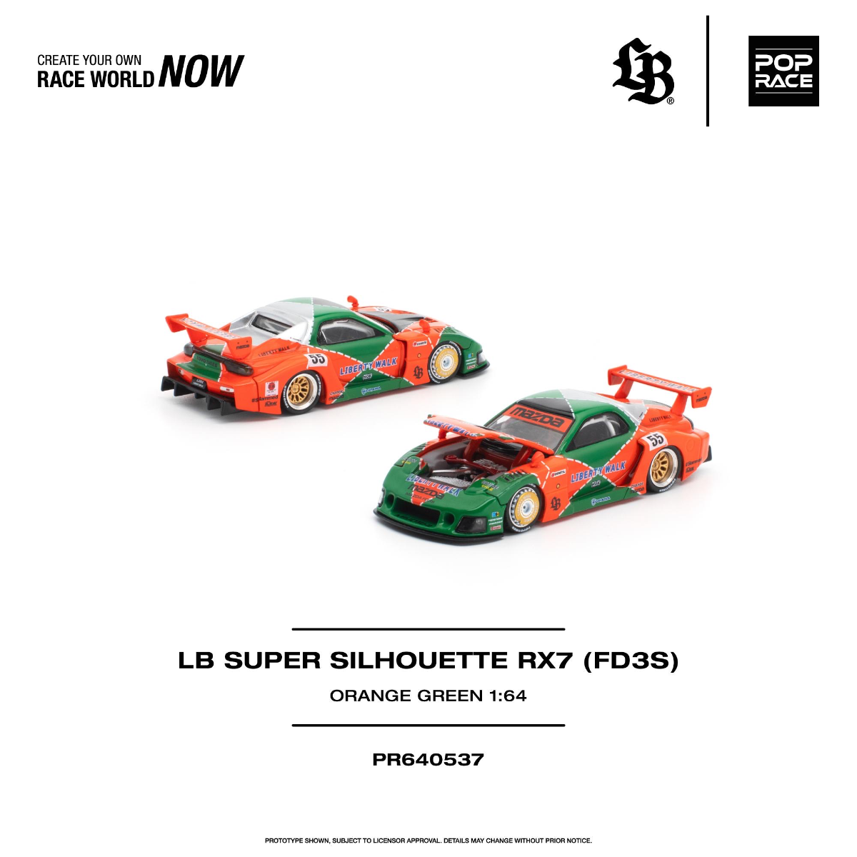 PREORDER POPRACE 1/64 LB SUPER SILHOUETTE RX7 (FD3S)