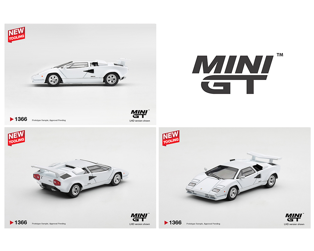Mini GT 1:64 Lamborghini Countach LP500S White – Limited Edition