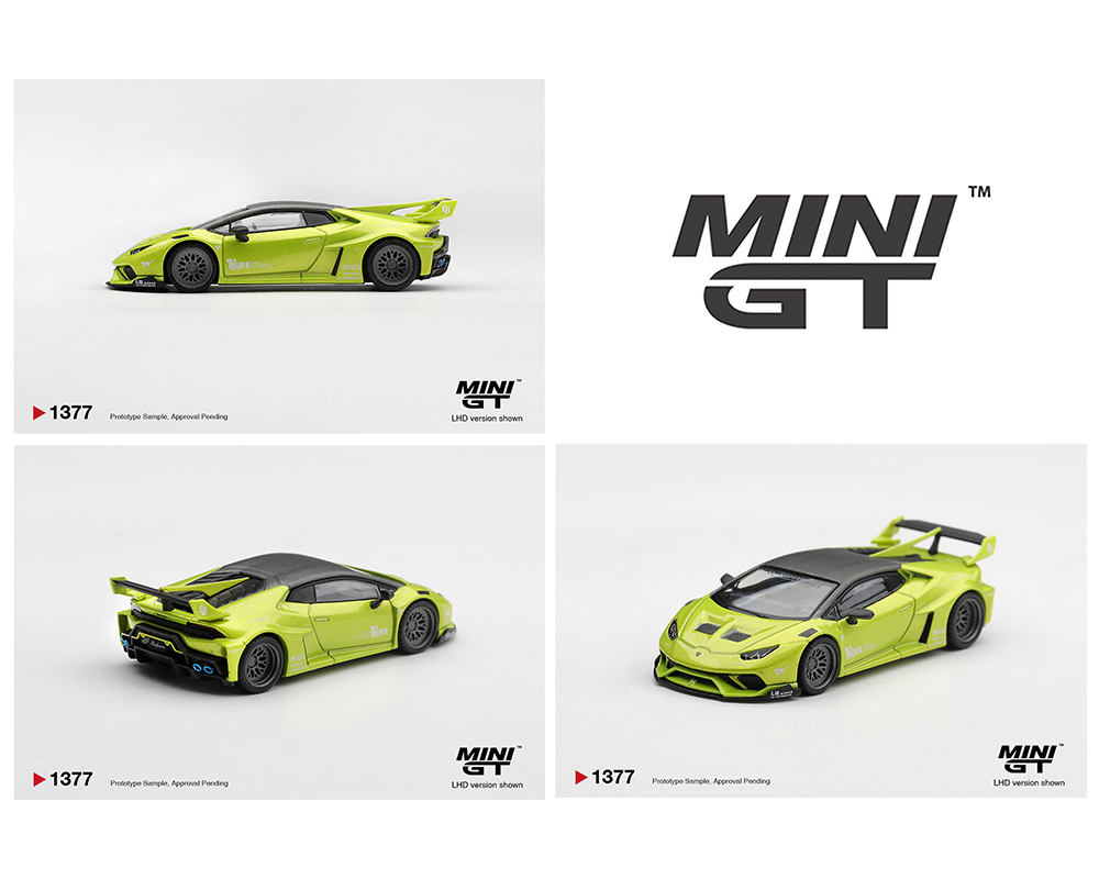 Mini GT 1:64 Lamborghini Huracán LB★WORKS Lime Metallic – Limited Edition