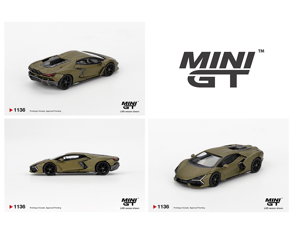 Mini GT 1:64 Lamborghini Revuelto – Verde Gea Matte Green