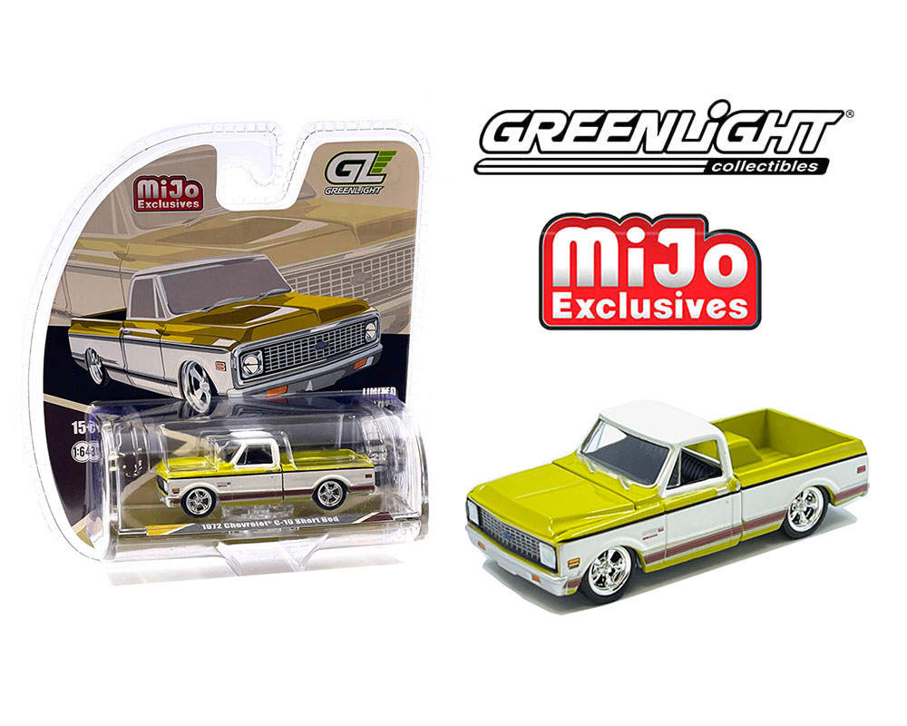 Greenlight 1:64 1972 Chevrolet C-10 Short Bed Custom – YELLOW